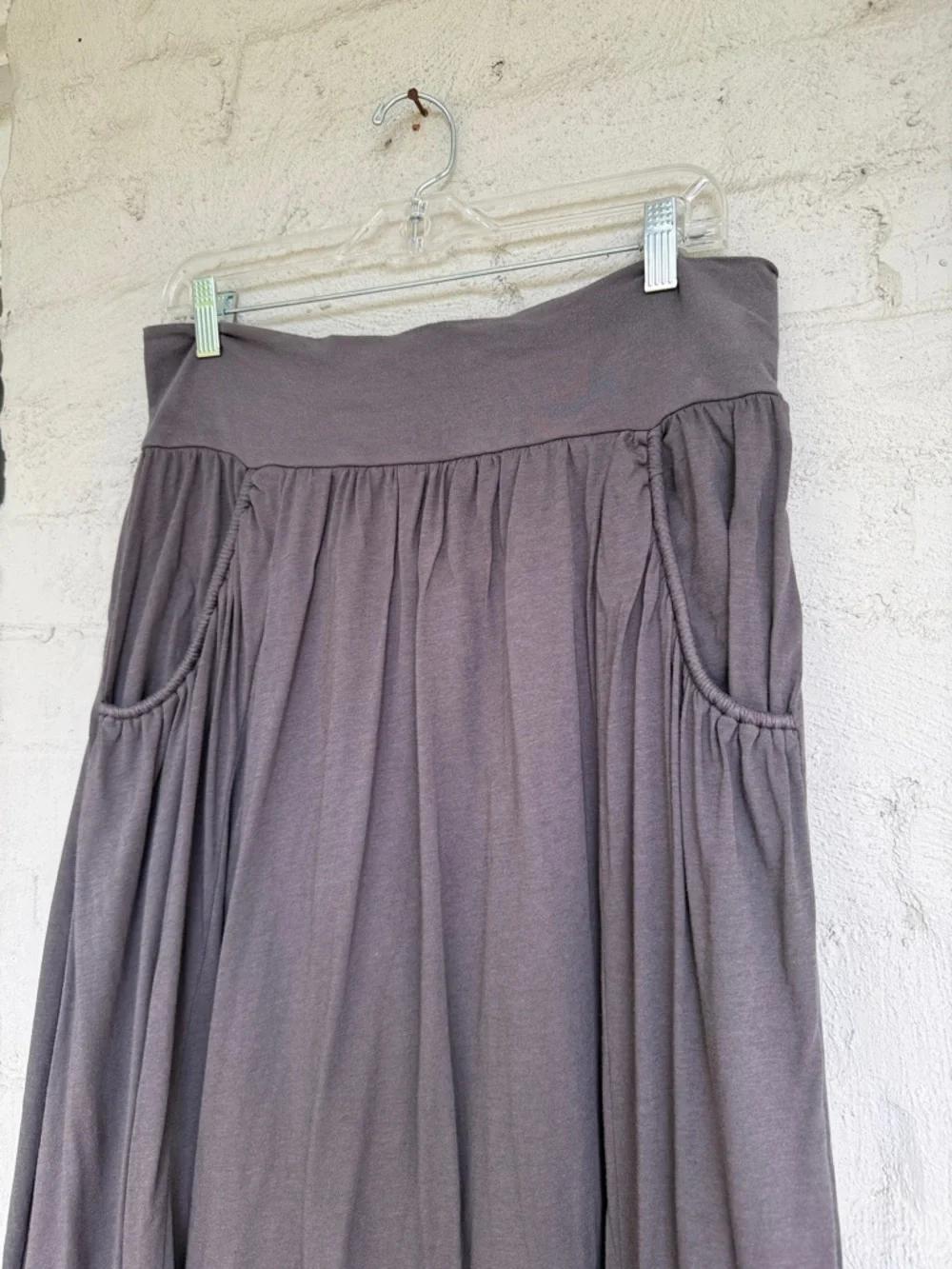 Garnet Hill Favorite Knit Maxi Skirt Dark Ashwood Size PL - Picture 5 of 12